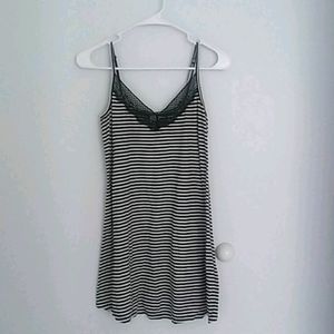 Black and White Stripes Summer Dress